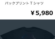 ビックロゴグラデーション バックプリントTシャツ